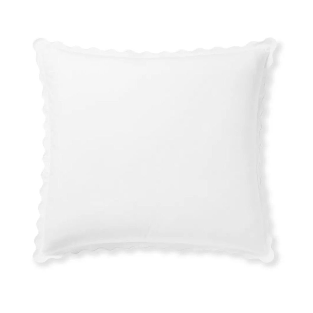 SERENA & LILY - Wave Percale Sham - Size Euro - White